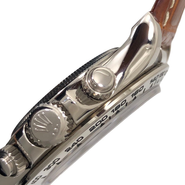 ロレックス ROLEX コスモグラフ デイトナ U番 16519NA K18WG/レザーストラップ 自動巻き メンズ 腕時計