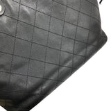 シャネル CHANEL オンザロードトートバッグ A92211 ブラック×シルバー金具 キャビアスキン レディース トートバッグ