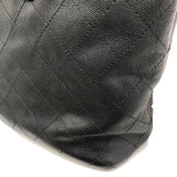 シャネル CHANEL オンザロードトートバッグ A92211 ブラック×シルバー金具 キャビアスキン レディース トートバッグ