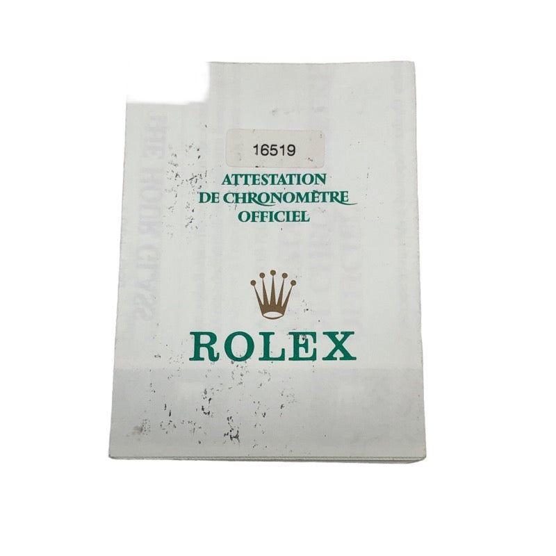 ロレックス ROLEX コスモグラフ デイトナ U番 16519NA K18WG/レザーストラップ 自動巻き メンズ 腕時計