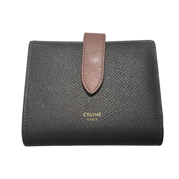 CELINE セリーヌ スモール ストラップウォレット グレージュ 二つ折り財布 セリーヌ CELINE スモールストラップ ウォレット 10H263BRV グレー