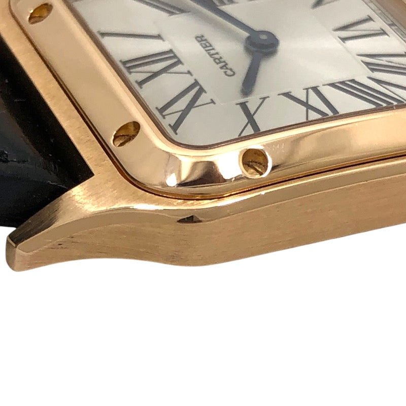 カルティエ Cartier サントス デュモンSM WGSA0022 シルバー K18PG/レザーストラップ レディース 腕時計