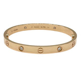 カルティエ Cartier ラブブレス 4Pダイヤ #17 K18PG/ダイヤモンド ジュエリー