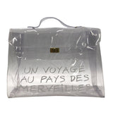 エルメス HERMES ビニールケリー クリア PVC レディース ハンドバッグ