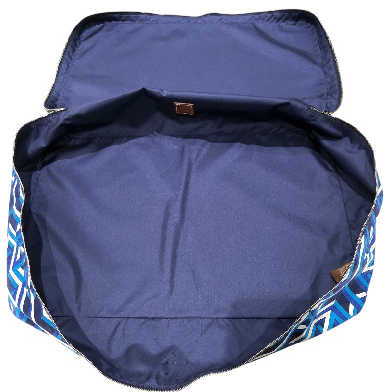 エルメス HERMES ウース・ドゥ　ヴォワヤージュMM Y刻 ブルー シルク ユニセックス ポーチ