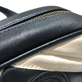 グッチ GUCCI GGマーモント キルティング ミニバッグ 448065 ブラック×ホワイト ゴールド金具 レザー レディース ショルダーバッグ