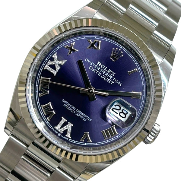 ロレックス ROLEX デイトジャスト 36 オーベルジーヌ 126234 オーベルジーヌ WG/SS メンズ 腕時計