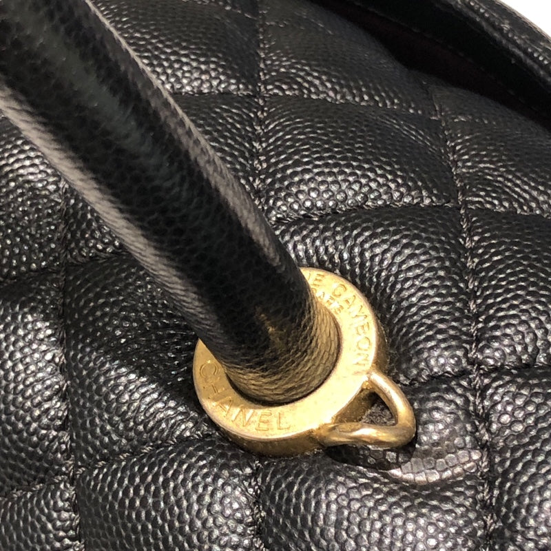 シャネル CHANEL ココハンドル32 AA92992 ブラック ゴールド金具 キャビアスキン レディース ショルダーバッグ