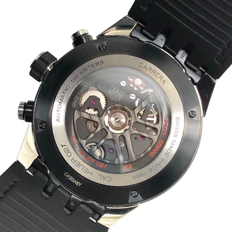 タグ・ホイヤー TAG HEUER カレラ キャリバーホイヤー02T トゥールビヨン CAR5A8Y.FC6377 ブラック チタン/ラバーストラップ メンズ 腕時計
