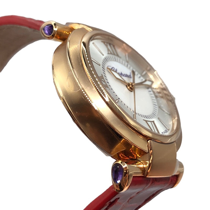 ショパール Chopard インペリアーレ 384319-5005 ホワイトシェル文字盤 K18PG/レザーストラップ 自動巻き レディース 腕時計
