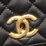 シャネル CHANEL ココハンドル32 AA92992 ブラック ゴールド金具 キャビアスキン レディース ショルダーバッグ