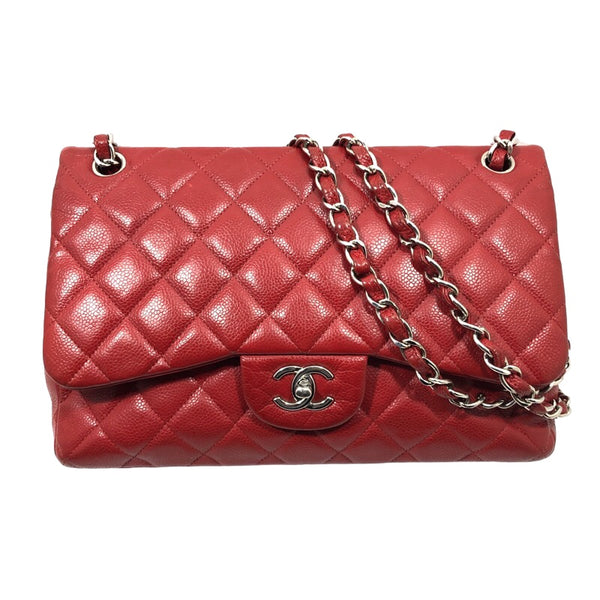 シャネル CHANEL マトラッセ30 A58600 レッド/SV金具 キャビアスキン レディース ショルダーバッグ