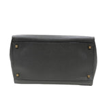Valextra ヴァレクストラ 2WAY ハンドバッグ グレー/グリーン ゴールド金具 レザー/ファー レディース トートバッグ