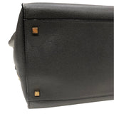 Valextra ヴァレクストラ 2WAY ハンドバッグ グレー/グリーン ゴールド金具 レザー/ファー レディース トートバッグ
