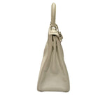 エルメス HERMES ケリー32 □J刻印 ホワイト、シルバー金具 レディース ショルダーバッグ