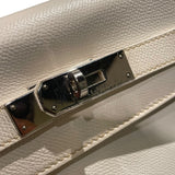 エルメス HERMES ケリー32 □J刻印 ホワイト、シルバー金具 レディース ショルダーバッグ
