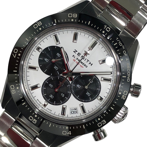 ゼニス ZENITH クロノマスター スポーツ　Yoshida Special Edition 03.3102.3600/02M3100 ホワイト/ブラック SS メンズ 腕時計