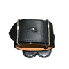フェンディ FENDI フラワーモチーフファーバングル ブラック ファー/レザー/クリスタル アクセサリー