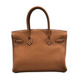エルメス HERMES バーキン30 Z刻 ゴールド GD金具 トゴ レディース ハンドバッグ