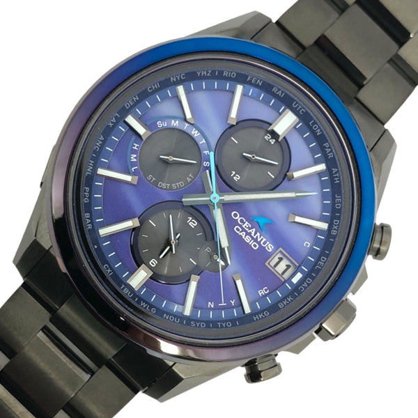カシオ CASIO オアシス クラシックイン OCW-T4000AWB-2AJF ブルー チタン クオーツ メンズ 腕時計