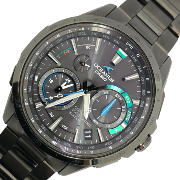 カシオ CASIO オアシス OCW-G1000B-1A3JF ブラック チタン クオーツ メンズ 腕時計