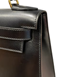 エルメス HERMES ケリー28 外縫い □A刻印 ボックスカーフ レディース ハンドバッグ