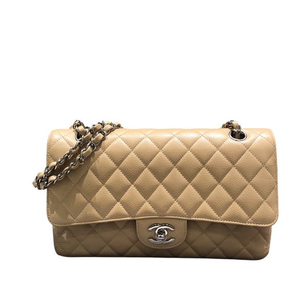 シャネル CHANEL マトラッセ25 A01112 ベージュ SV金具 キャビア レディース ショルダーバッグ