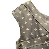 シャネル CHANEL ココマーク総柄シルクカットソー P44324 グレー シルク レディース カットソー