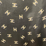 シャネル CHANEL ココマーク総柄シルクカットソー P44324 グレー シルク レディース カットソー