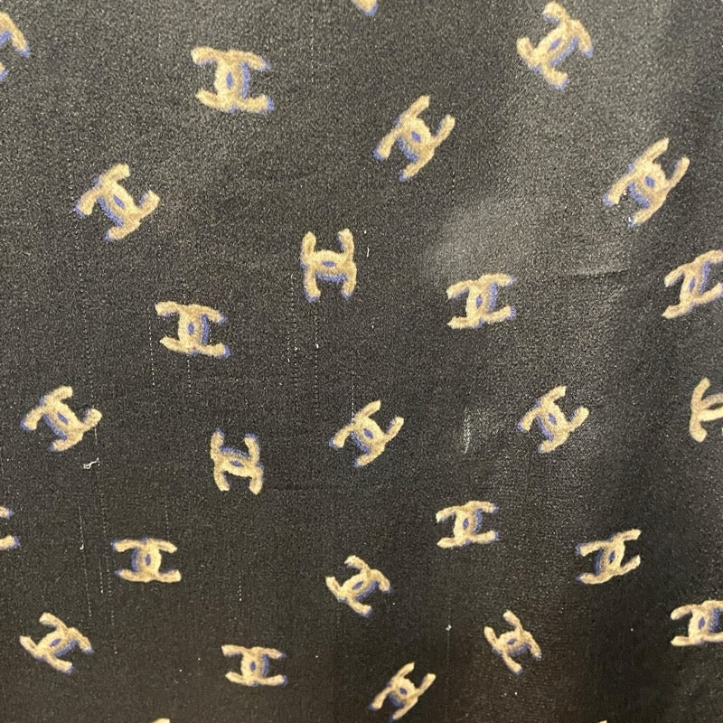 シャネル CHANEL ココマーク総柄シルクカットソー P44324 グレー シルク レディース カットソー