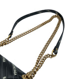 グッチ GUCCI GGマーモント ショルダーバッグ バレンシアガ コラボ 443497 ブラック・GD金具 レザー レディース ショルダーバッグ