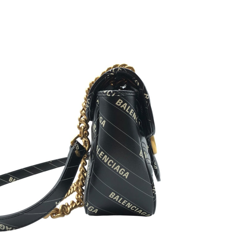 グッチ GUCCI GGマーモント ショルダーバッグ バレンシアガ コラボ 443497 ブラック・GD金具 レザー レディース ショルダーバッグ