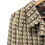 シャネル CHANEL ツイードジャケット P7514738 グリーン ウール レディース テーラードジャケット