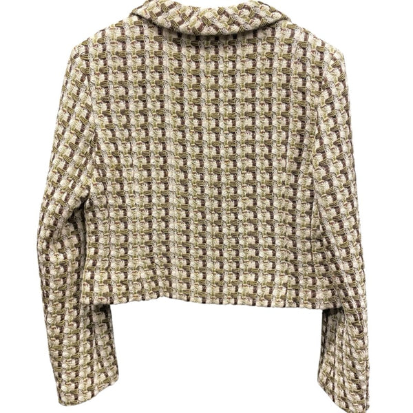 シャネル CHANEL ツイードジャケット P7514738 グリーン ウール レディース テーラードジャケット