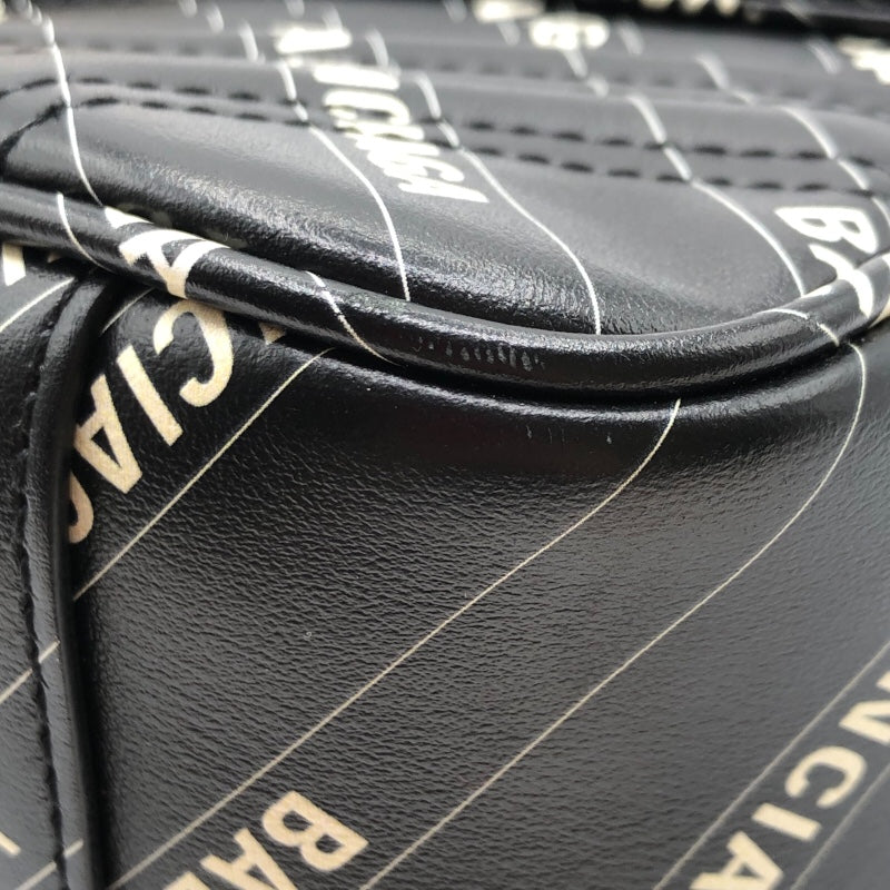 グッチ GUCCI GGマーモント ショルダーバッグ バレンシアガ コラボ 443497 ブラック・GD金具 レザー レディース ショルダーバッグ