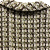 シャネル CHANEL ツイードジャケット P7514738 グリーン ウール レディース テーラードジャケット