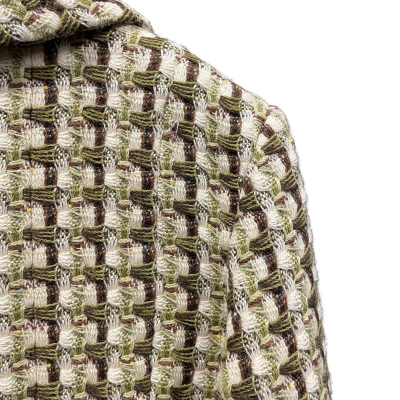 シャネル CHANEL ツイードジャケット P7514738 グリーン ウール レディース テーラードジャケット