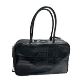 ミュウミュウ miu miu レザーパッチワークボーバッグ 5BB117 ブラック レザー レディース ハンドバッグ