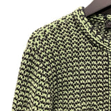 シャネル CHANEL ノーカラーニットジャケット P70487 グリーン カシミヤ レディース テーラードジャケット