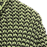 シャネル CHANEL ノーカラーニットジャケット P70487 グリーン カシミヤ レディース テーラードジャケット