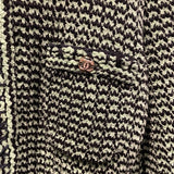 シャネル CHANEL ノーカラーニットジャケット P70487 グリーン カシミヤ レディース テーラードジャケット