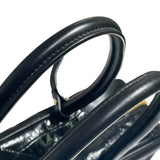 ミュウミュウ miu miu レザーパッチワークボーバッグ 5BB117 ブラック レザー レディース ハンドバッグ