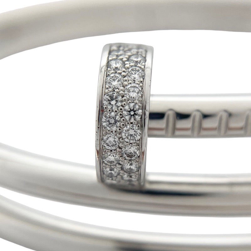 カルティエ Cartier ジュスト アン クル ブレスレット #16 K18WG/ダイヤモンド ジュエリー