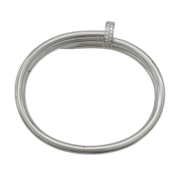 カルティエ Cartier ジュスト アン クル ブレスレット #16 K18WG/ダイヤモンド ジュエリー