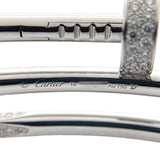 カルティエ Cartier ジュスト アン クル ブレスレット #16 K18WG/ダイヤモンド ジュエリー