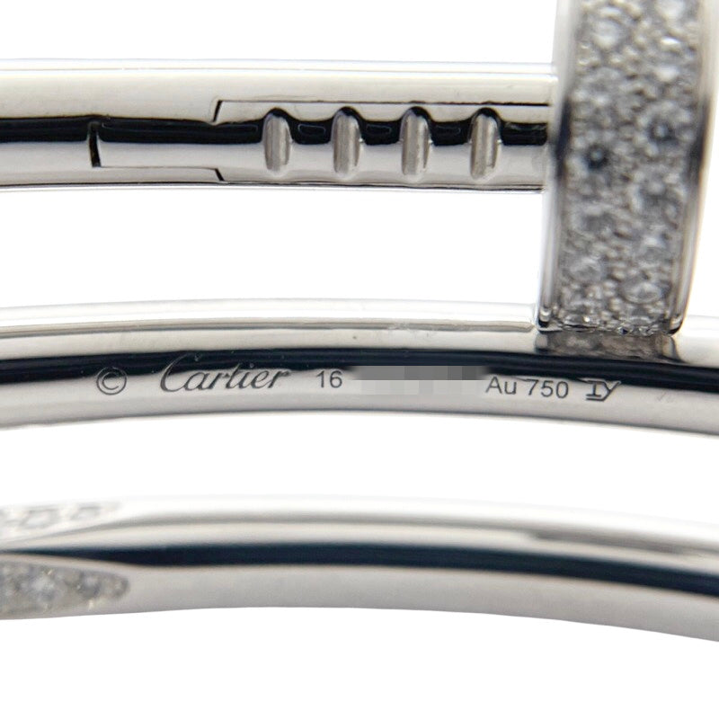 カルティエ Cartier ジュスト アン クル ブレスレット #16 K18WG/ダイヤモンド ジュエリー