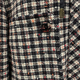 シャネル CHANEL チェック柄フーデッドツイードジャケット P78022 マルチカラー ウール レディース テーラードジャケット