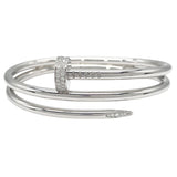 カルティエ Cartier ジュスト アン クル ブレスレット #16 K18WG/ダイヤモンド ジュエリー