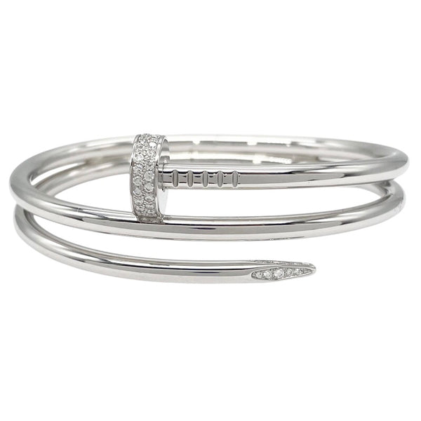 カルティエ Cartier ジュスト アン クル ブレスレット #16 K18WG/ダイヤモンド ジュエリー