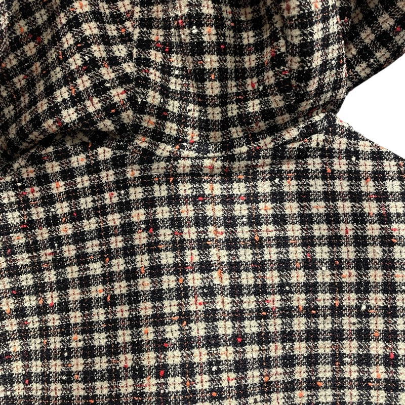 シャネル CHANEL チェック柄フーデッドツイードジャケット P78022 マルチカラー ウール レディース テーラードジャケット